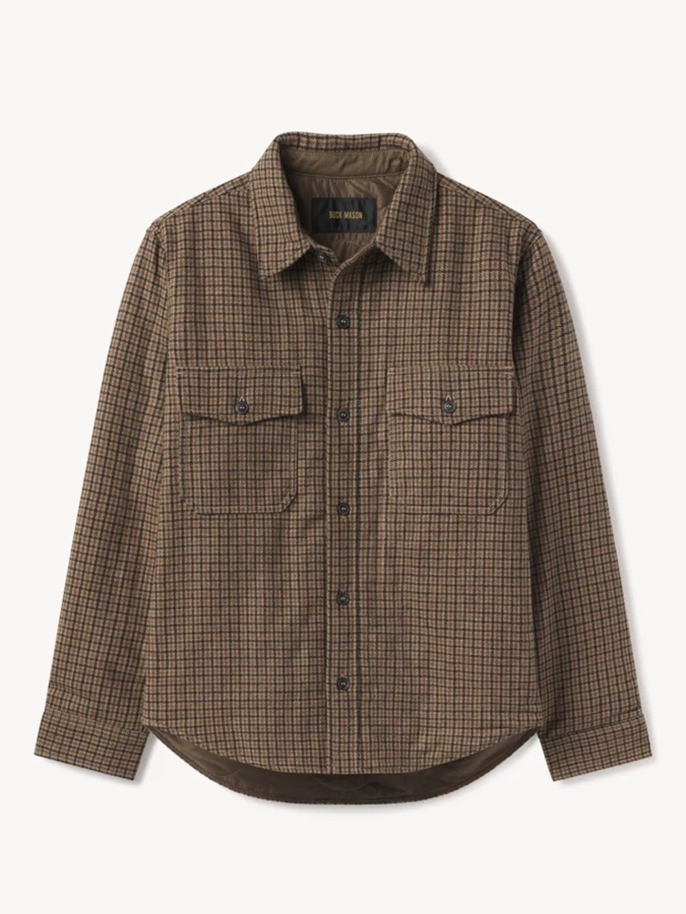 Buck Mason Brown Checked Lightweight Shirt Jacket